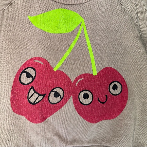 Mini Rodini Cherries Print Crewneck Sweatshirt Cotton (92/98) 1.5-3 Years Cherry - Picture 5 of 9